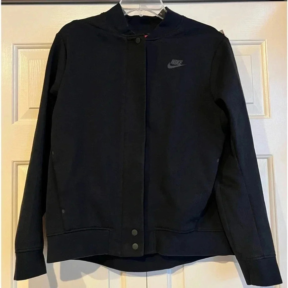 Nike Tech Fleece Destroyer Full Zip Letterman style Jacket women’s size large - Picture 5 of 15